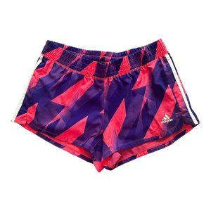 Adidas Women's Pink and Blue Athletic Track Running Shorts Size Medium